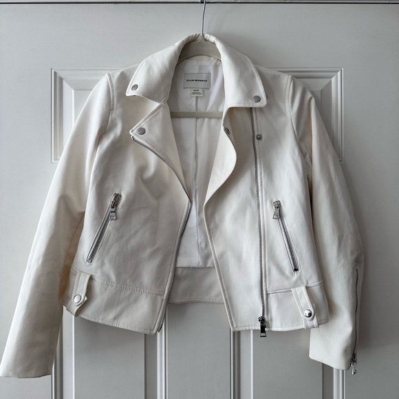 Club Monaco White Zip Up Jacket - Picture 1 of 2